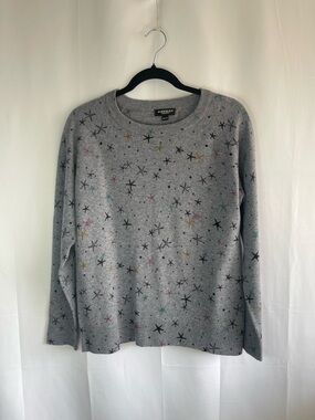 Repeat Grey Star-Print Crewneck Sweater